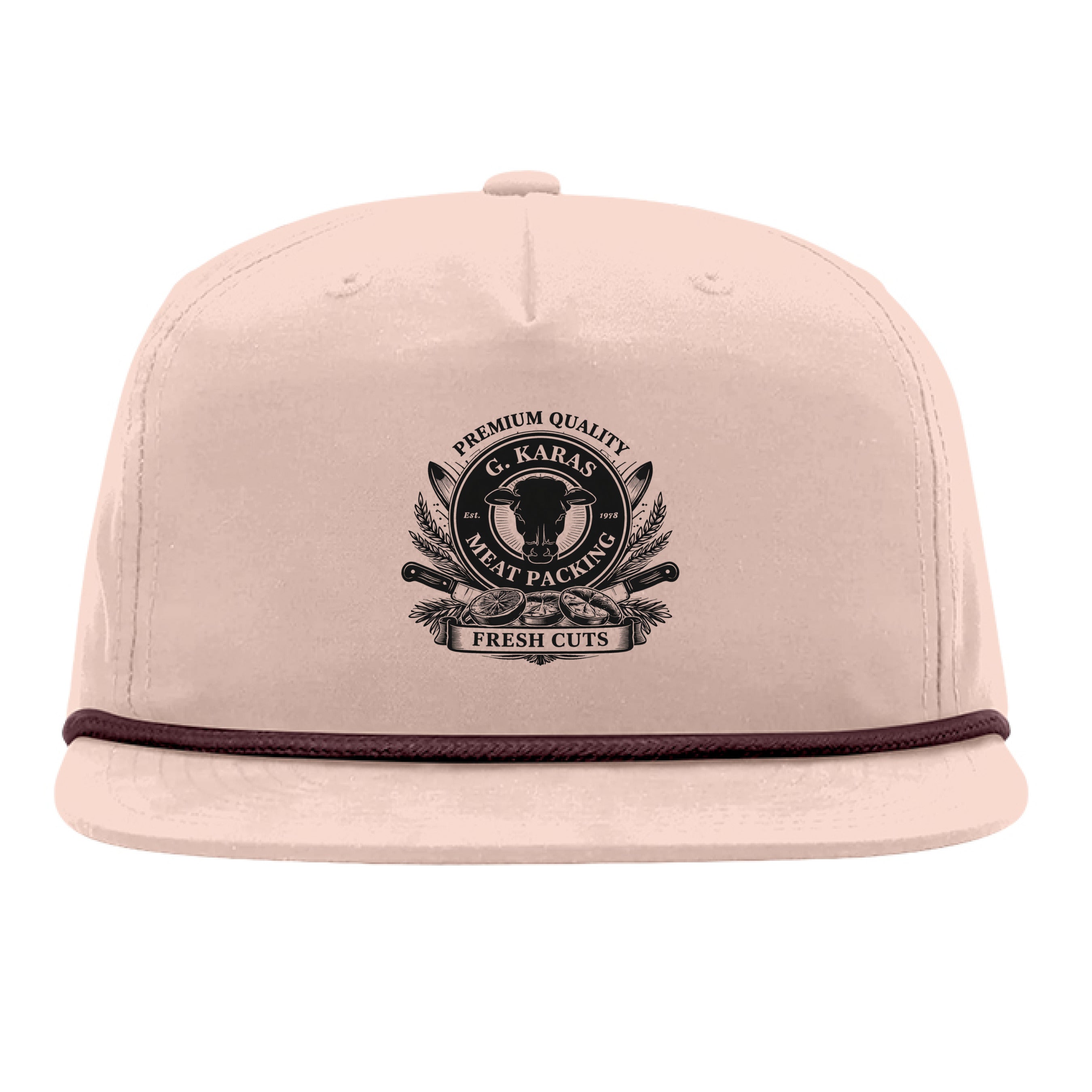 Pale Peach/ Maroon - FRONT