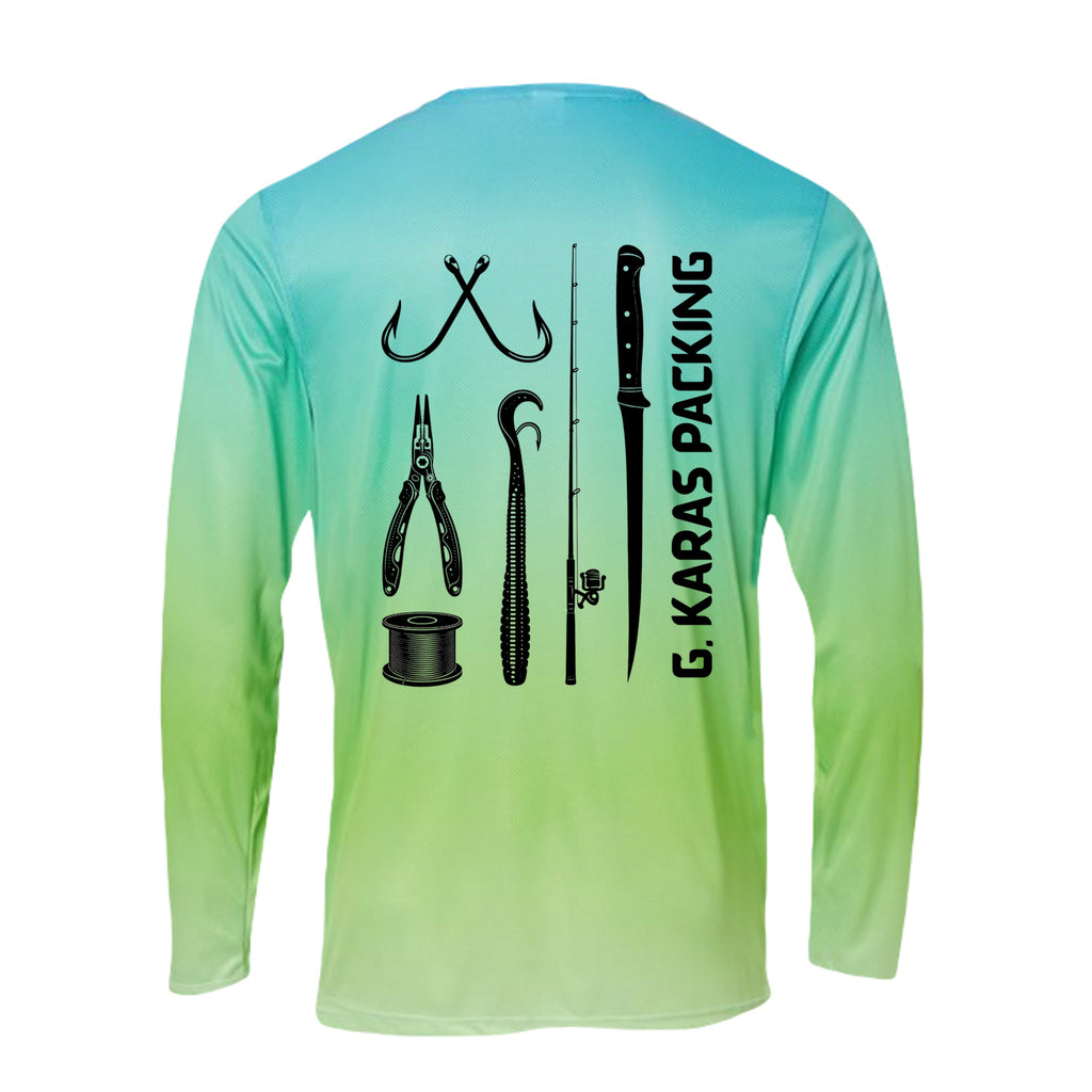 Aqua Blue/ Light Lime - 225 - BACK